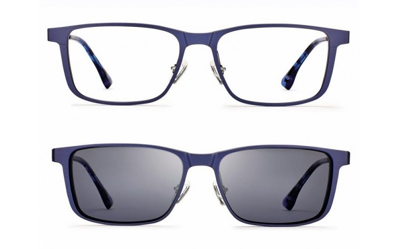 F051955132000 Aluminium Airport Matt Black/Blue (Size L) + magnetkinnitusega klipid