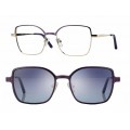 F0608 Matt Purple/Shiny Gold Metal + magnetkinnitusega klipid