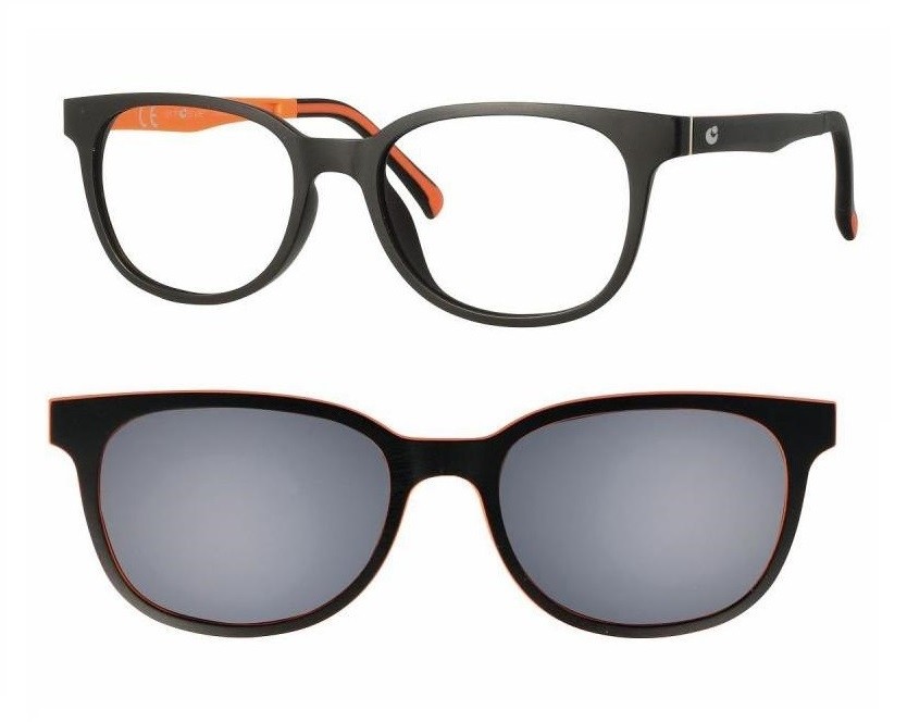 F0281 Junior Matt Black/Orange + magnetkinnitusega klipid